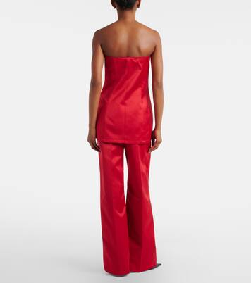 Pantalones anchos Brickell de satén | The Frankie Shop