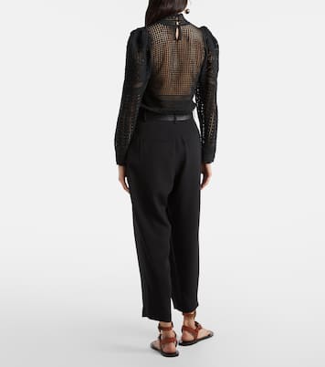 Janice high-rise crêpe wide-leg pants | Isabel Marant