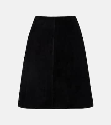 스웨이드 미디 스커트 | Toteme