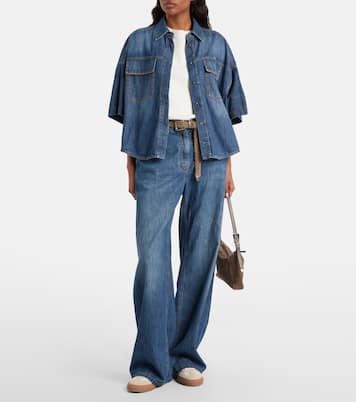 Monili suede-trimmed sneakers | Brunello Cucinelli