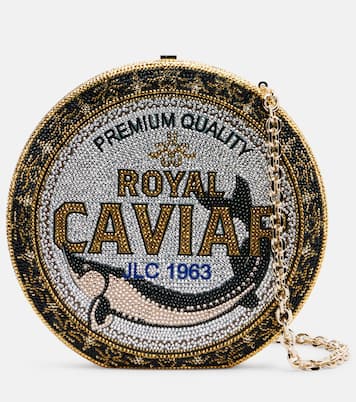 Clutch Royal Caviar mit Kristallen | Judith Leiber Couture