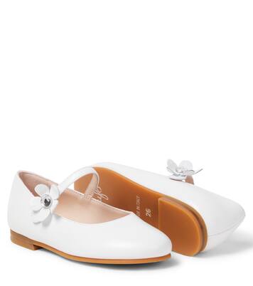 Embellished leather ballet flats | Il Gufo