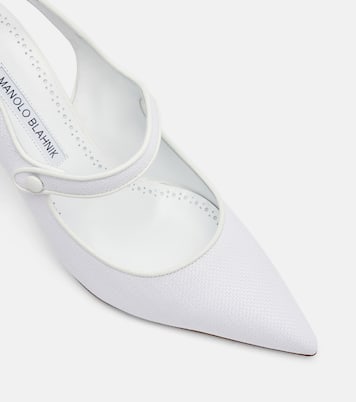 Camparisli 90 raffia slingback pumps | Manolo Blahnik