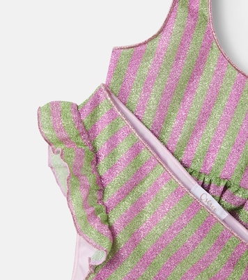 Lumière ruffled striped bikini | Oséree Kids