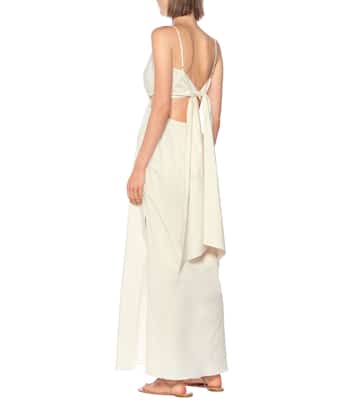 Maxikleid White Sand aus Baumwolle | Johanna Ortiz
