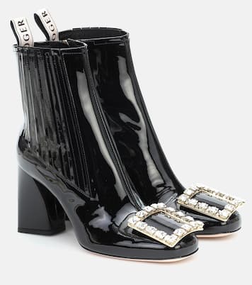 Très Vivier Strass patent leather ankle boots | Roger Vivier