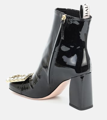 Très Vivier Strass patent leather ankle boots | Roger Vivier