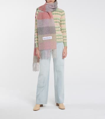 Bufanda de mezcla de lana a cuadros | Acne Studios
