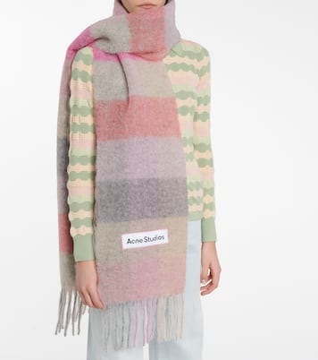 Bufanda de mezcla de lana a cuadros | Acne Studios