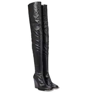 Faux leather over-the-knee boots | Peter Do