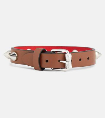Bracelet Loubilink en cuir à clous | Christian Louboutin