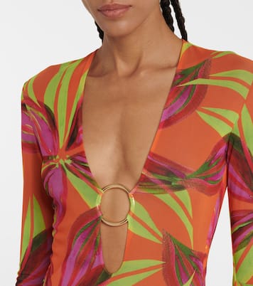 Helios printed mesh minidress | Louisa Ballou