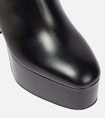 Tan-Go leather platform ankle boots | Valentino Garavani