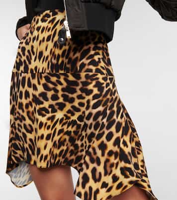 Mini-jupe à motif léopard | Stella McCartney
