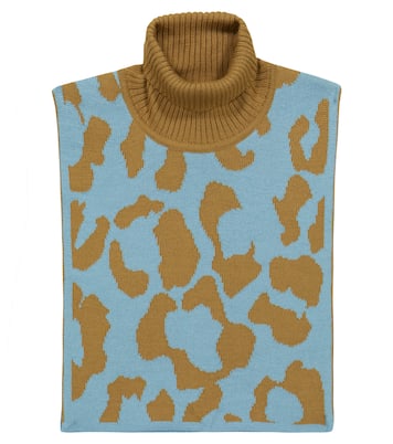 Intarsia-knit wool-blend shawl | Paade Mode