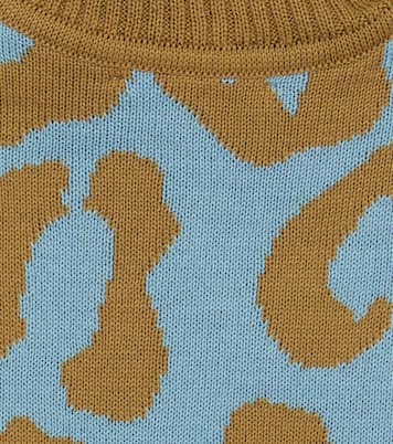 Intarsia-knit wool-blend shawl | Paade Mode