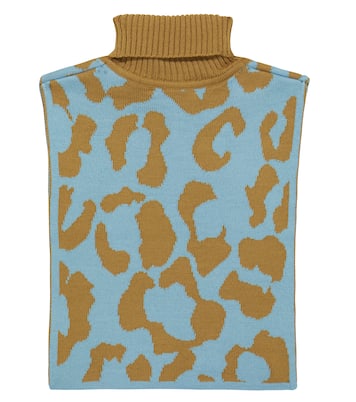 Intarsia-knit wool-blend shawl | Paade Mode