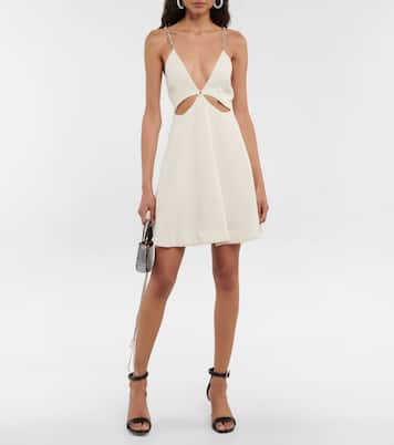 Vestido corto Ellis de crepé con adornos | Simkhai