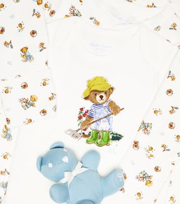 Baby Polo Bear playsuit, bib, and beanie set | Polo Ralph Lauren Kids