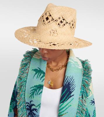 Embroidered straw fedora | Ruslan Baginskiy