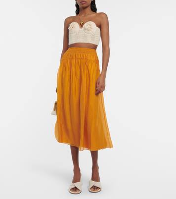 Falda midi de tiro alto | Vince