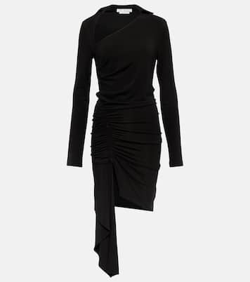 Asymmetric crêpe minidress | Off-White