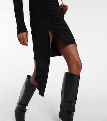 Asymmetric crêpe minidress | Off-White