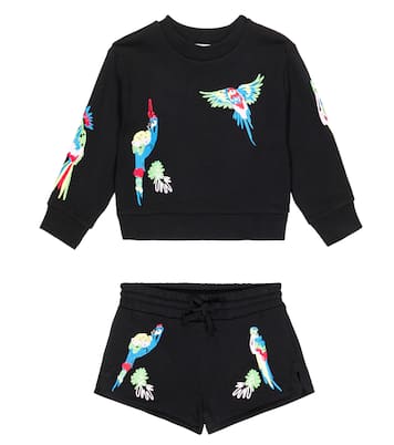 Set de sudadera y shorts de algodón | Stella McCartney Kids