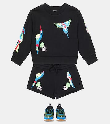Set de sudadera y shorts de algodón | Stella McCartney Kids