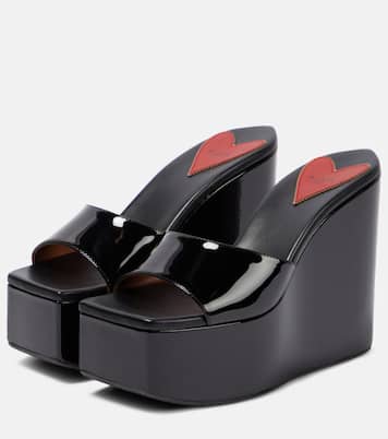 Patent leather platform wedge mules | Alaïa