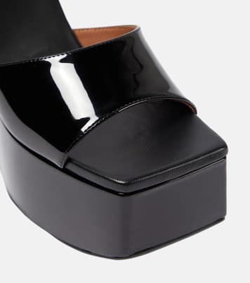 Patent leather platform wedge mules | Alaïa