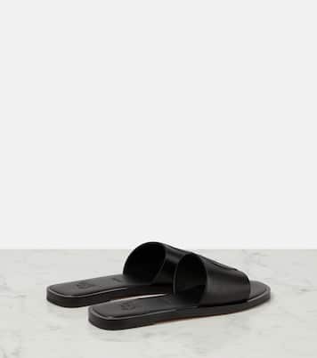 Mules CL en cuir embossé | Christian Louboutin