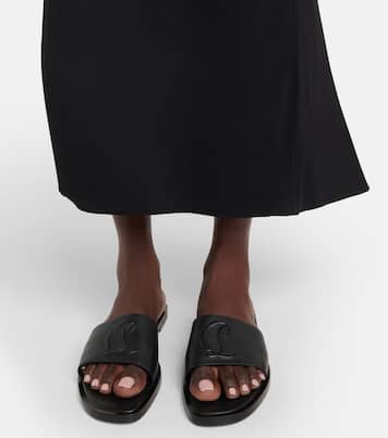 Mules CL en cuir embossé | Christian Louboutin