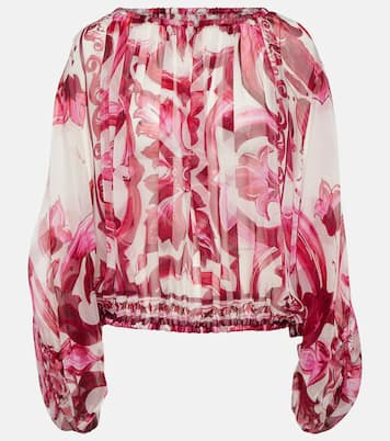 Blouse imprimée en chiffon de soie | Dolce&Gabbana