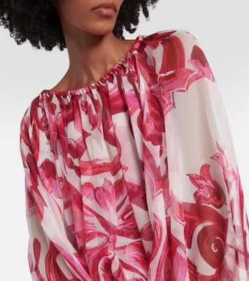Blouse imprimée en chiffon de soie | Dolce&Gabbana