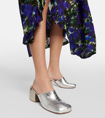 Metallic leather mules | Dries Van Noten