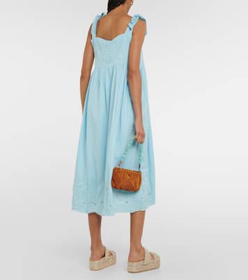 Vestido midi de algodón bordado | Juliet Dunn