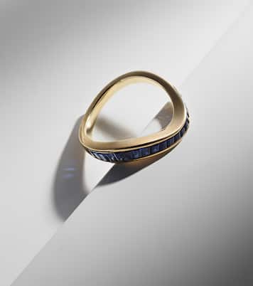 Bague Wave en or 9 ct et saphirs | Rainbow K