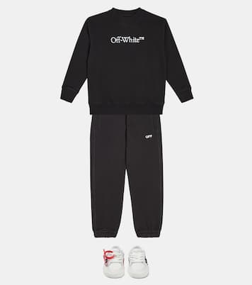 Felpa in jersey di cotone con logo | Off-White Kids