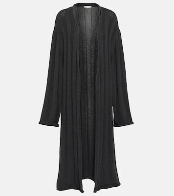 Cardigan in maglia di lana a coste | The Row