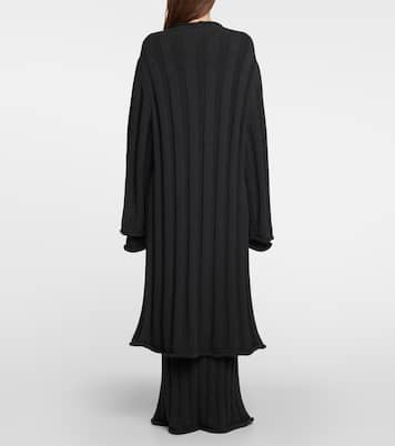 Cardigan in maglia di lana a coste | The Row