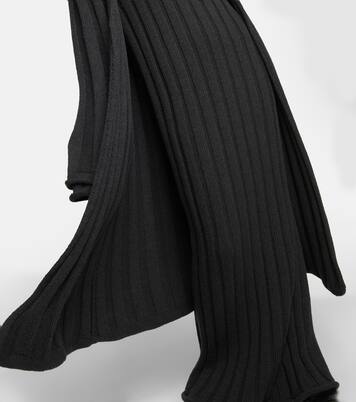 Cardigan in maglia di lana a coste | The Row