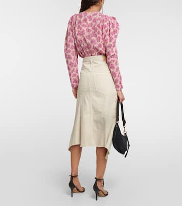 Falda midi Nyda en denim | Isabel Marant