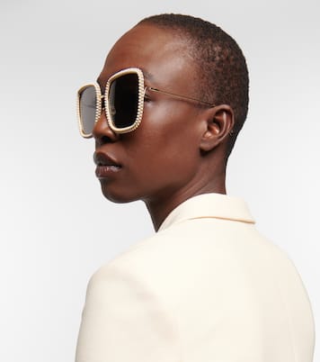 MissDior S2U embellished square sunglasses | Dior Eyewear