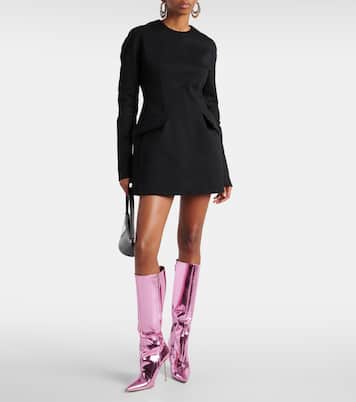 Lidia mirrored leather knee-high boots | Paris Texas