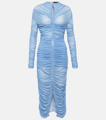 Abito midi drappeggiato in mesh | Mugler
