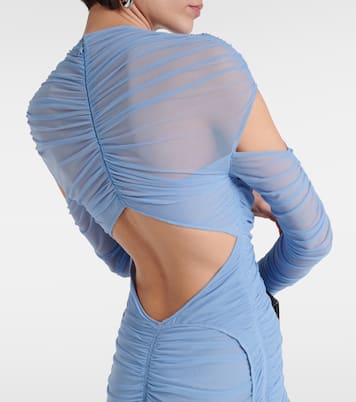 Abito midi drappeggiato in mesh | Mugler