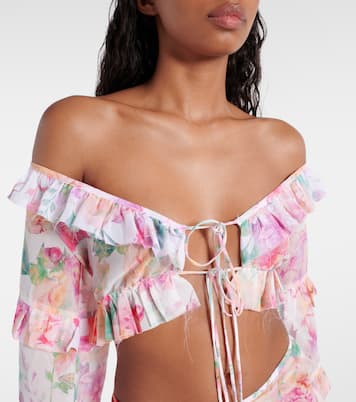 Top cropped Anita con scollo bardot | Bananhot