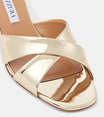 Divine 50 mirrored leather mules | Aquazzura