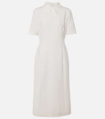 Robe midi en laine mélangée | Oscar de la Renta